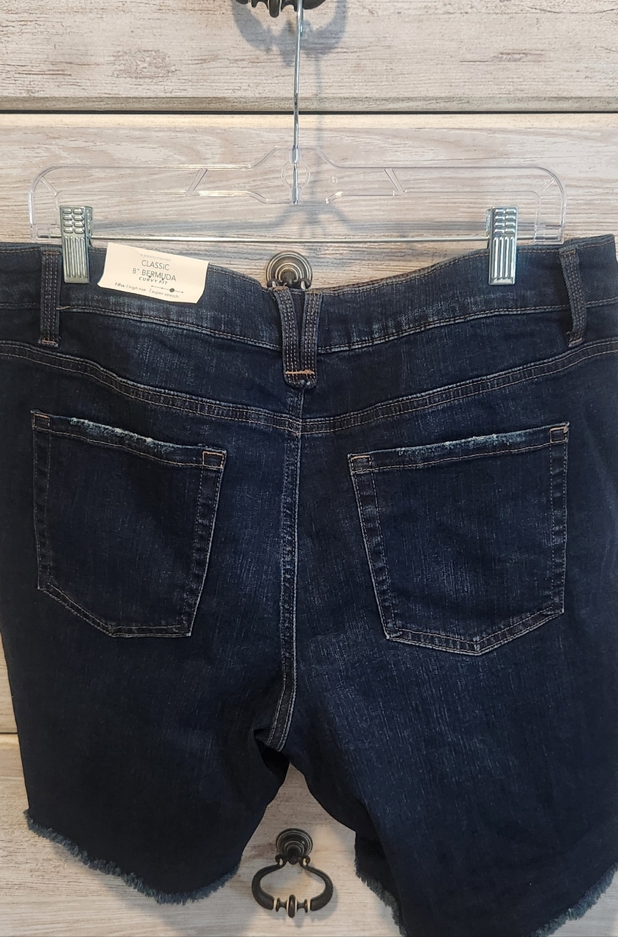 Maurices Dark Indigo High-Rise Denim Bermuda Shorts